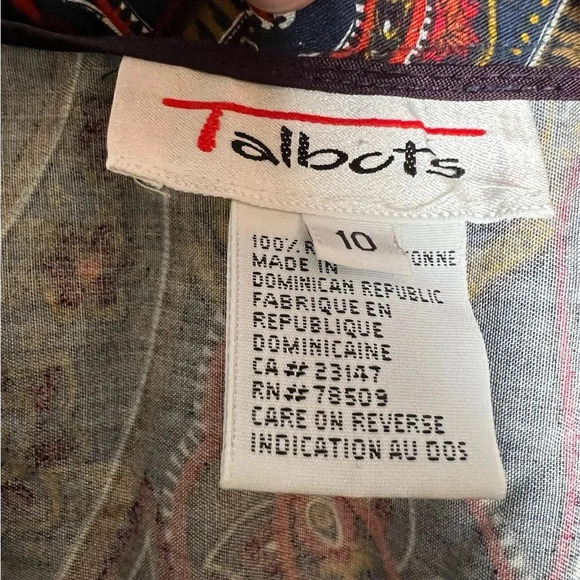 Vintage Talbots Bohemian Floral Design Wrap Skirt Size 10 Cottage Core - Picture 5 of 5